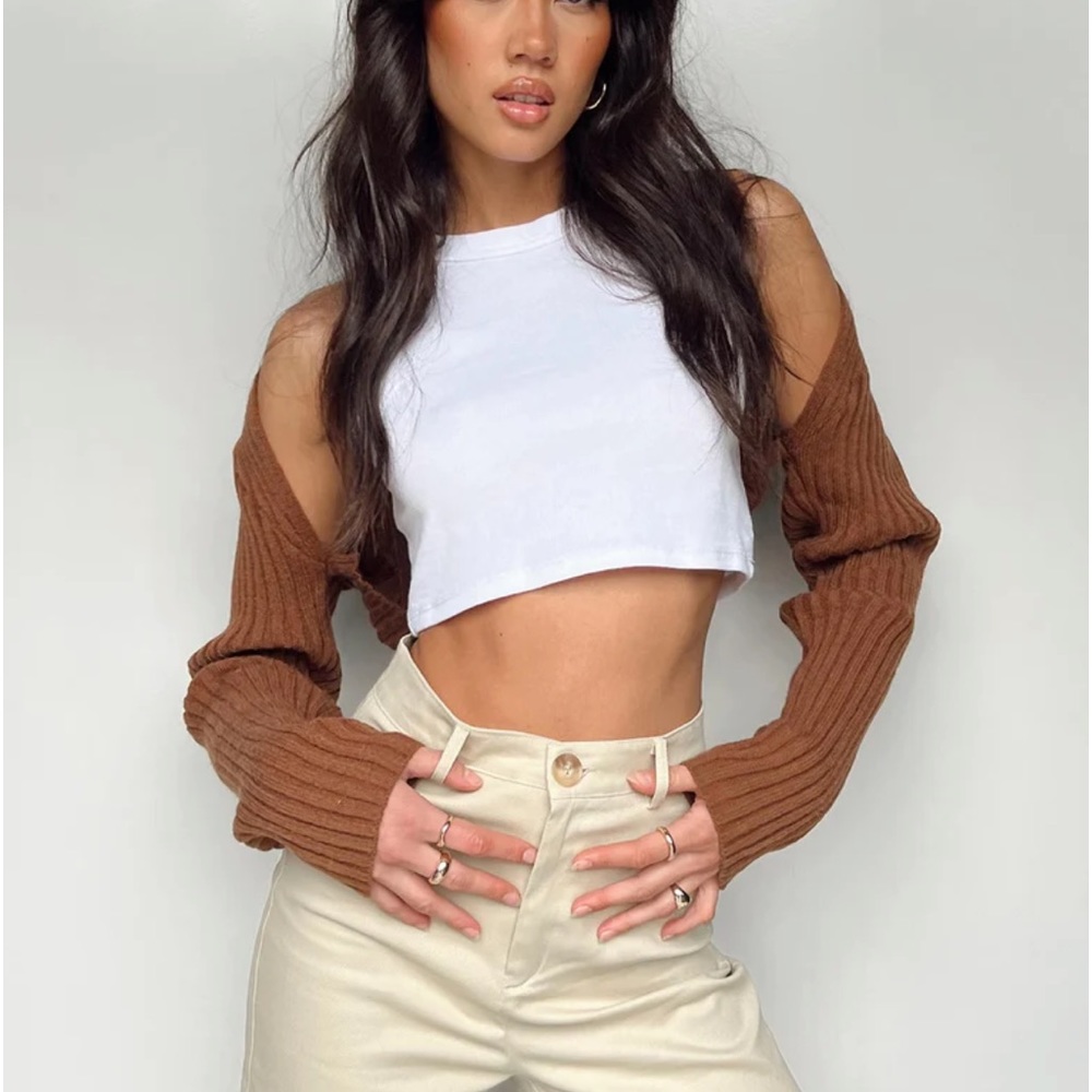 Princess Polly Brown Bolero sweater in M/L